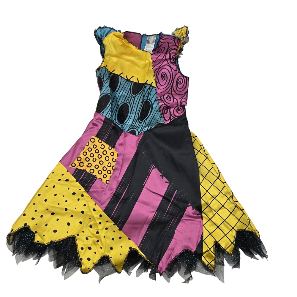 Disney Nightmare Before Christmas Sally Costume Dress M 7-8 Patchwork